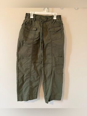 Pilcro Anthropologie Utility Cargo Pants Moss Green Size XXS NWT